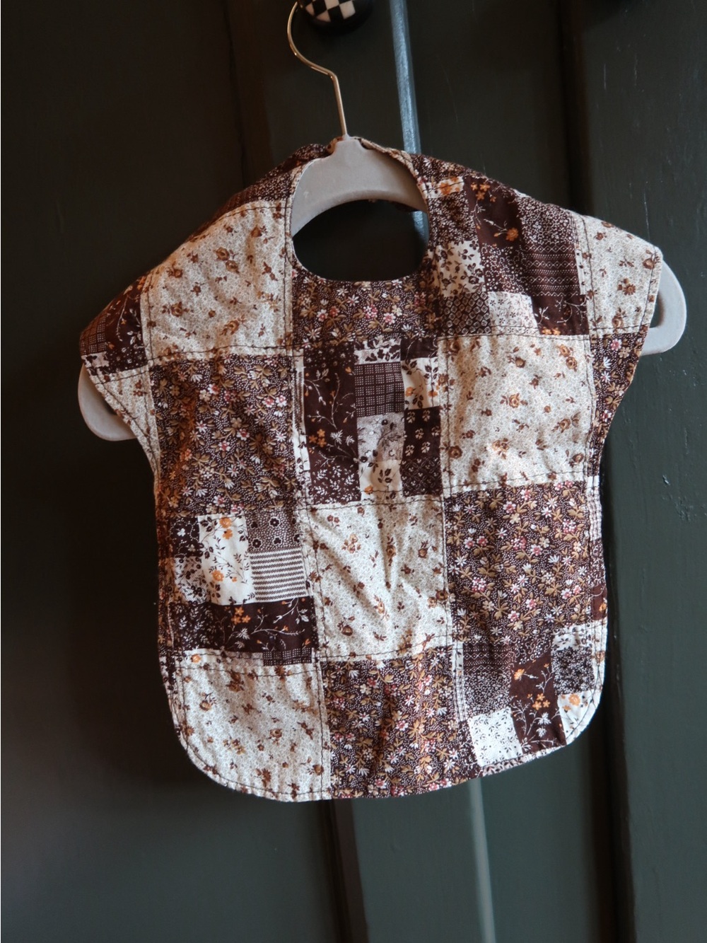 Quilted Patchwork Baby Bib - new
